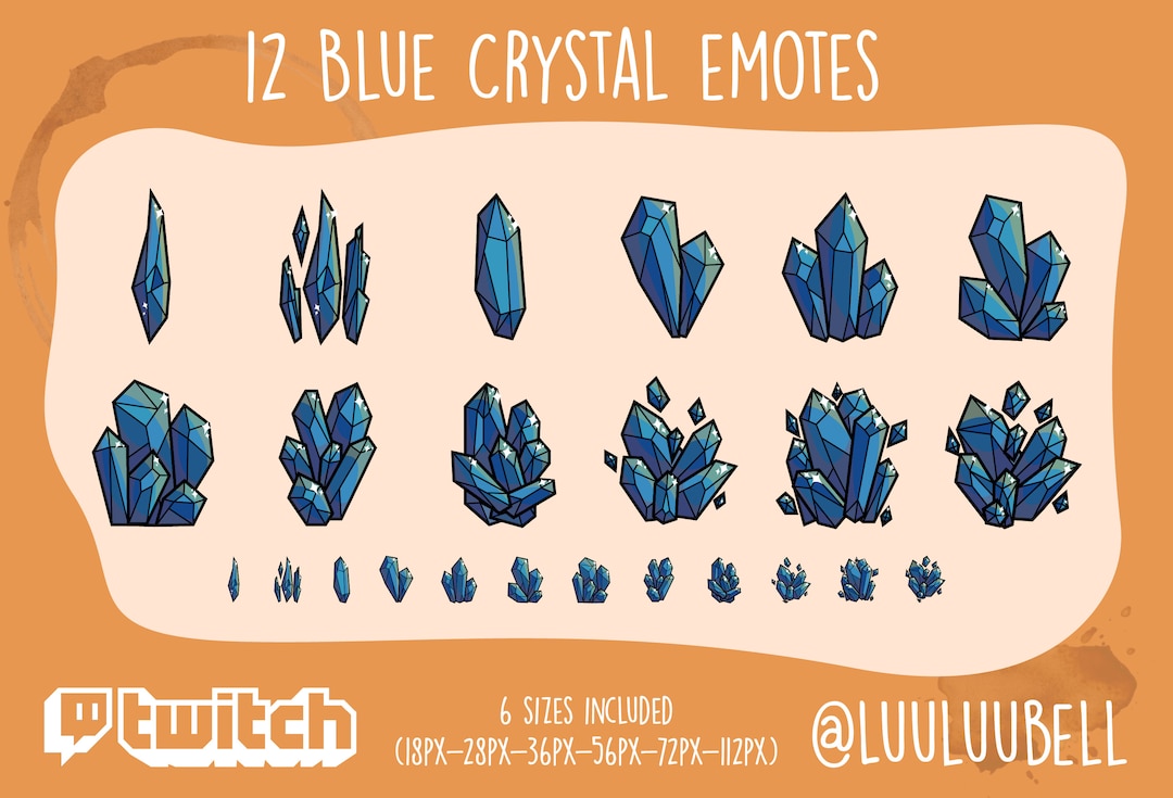 Buy Blue Crystal Twitch Emotesubbit Badge Online in India - Etsy