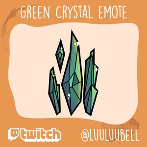 Grünes Kristall Twitch Emote/Sub/Bit Abzeichen