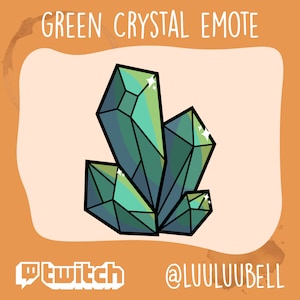 Grünes Kristall Twitch Emote/Sub/Bit Abzeichen