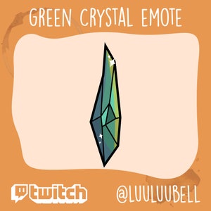 Grünes Kristall Twitch Emote/Sub/Bit Abzeichen