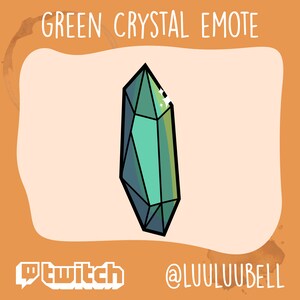 Grünes Kristall Twitch Emote/Sub/Bit Abzeichen