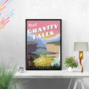 Carte postale de la visite de Gravity Falls Poster