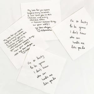 Personalisierte handgeschriebene Liebesnotiz Serviette|Benutzerdefinierte Hochzeit Servietten|Cocktail Servietten|Geschenk für Sie|Liebesnotiz Geschenk