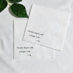 Tovaglioli personalizzati con messaggio d'amore scritto a mano/Tovaglioli personalizzati per matrimonio/Tovaglioli per cocktail/Addio al nubilato/Tovaglioli personalizzati con messaggio di confessione/Regalo per lei