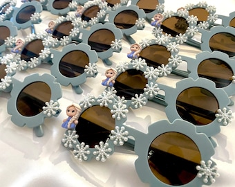 Kids Personalised Sunglasses, Princess party, Frozen style birthday party favor gifts, Custom girls gift, Baby toddler kids round sunglasses