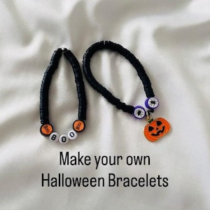 Halloween DIY Bracelet Kit: Personalized Kids&#39; Pumpkin Bracelets