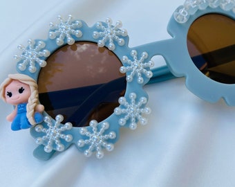 Frozen Sunglasses, Children's Princess Elsa Sunglasses, Custom made name sunglasses for children, Princess girls UV sunglasses gift