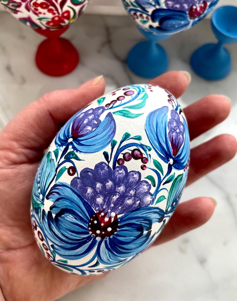 Hand-painted Easter Egg Ornament: Ukrainian Petrykivka Art - Etsy