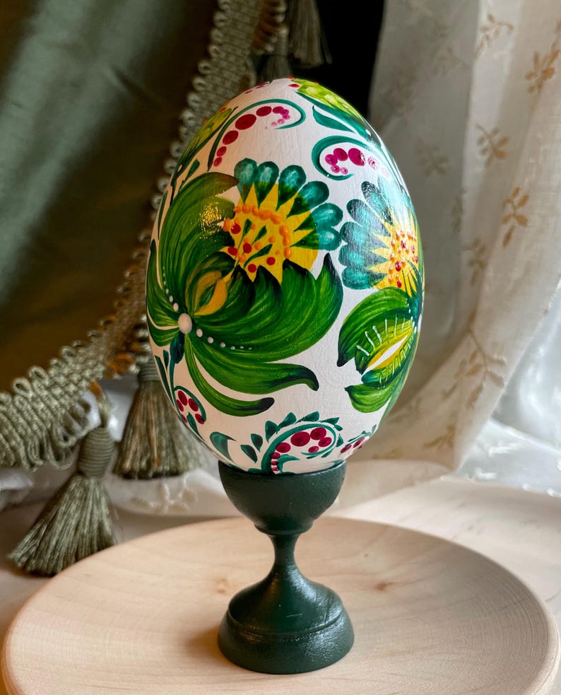 Hand-painted Easter Egg Ornament: Ukrainian Petrykivka Art - Etsy