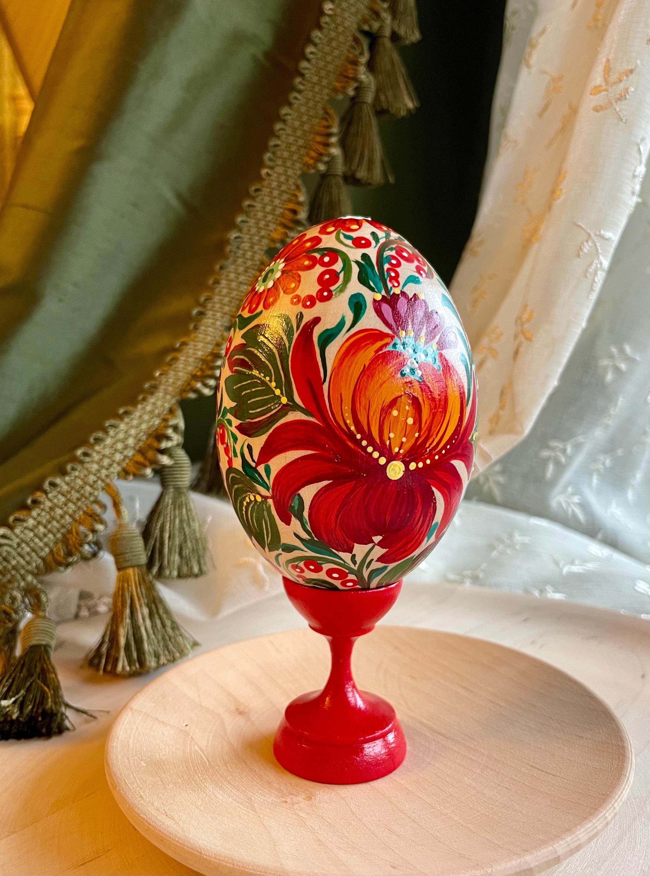 Hand-painted Easter Egg Ornament: Ukrainian Petrykivka Art - Etsy