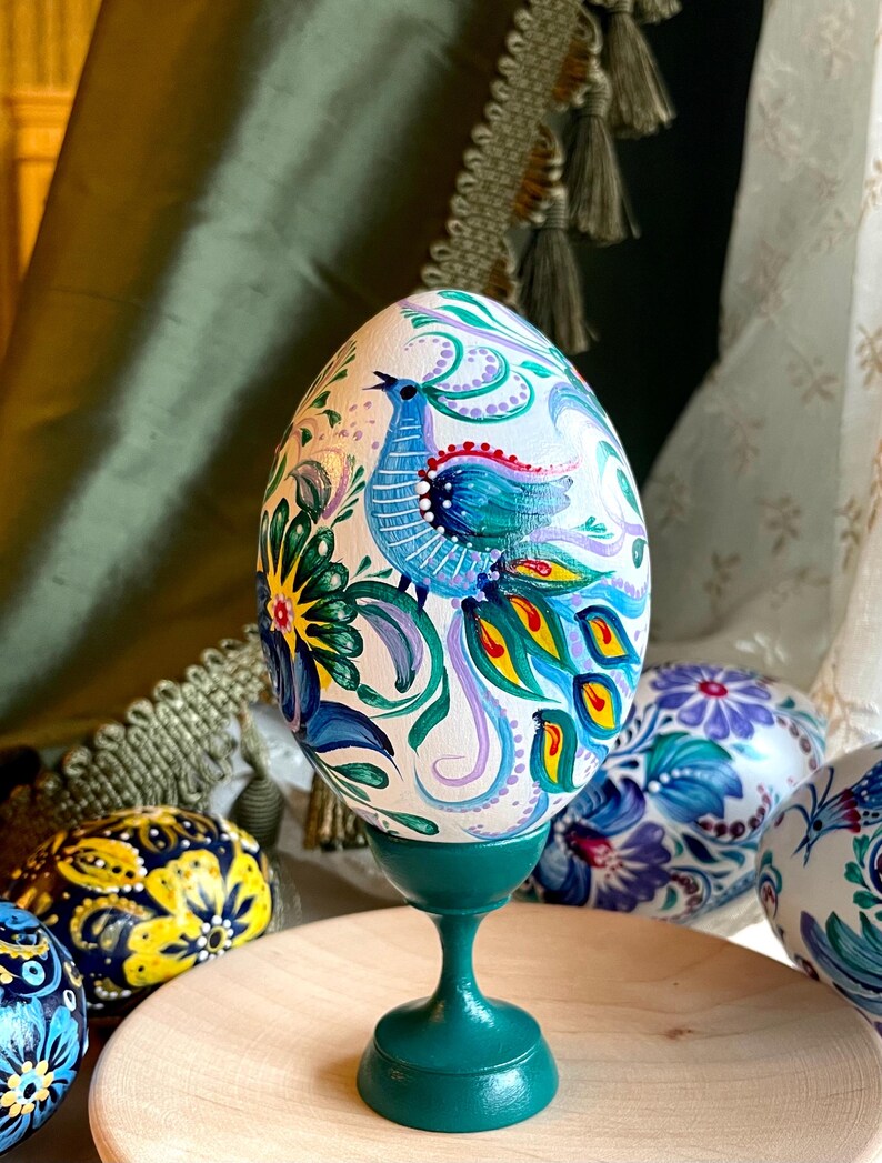 Hand-painted Easter Egg Ornament: Ukrainian Petrykivka Art - Etsy
