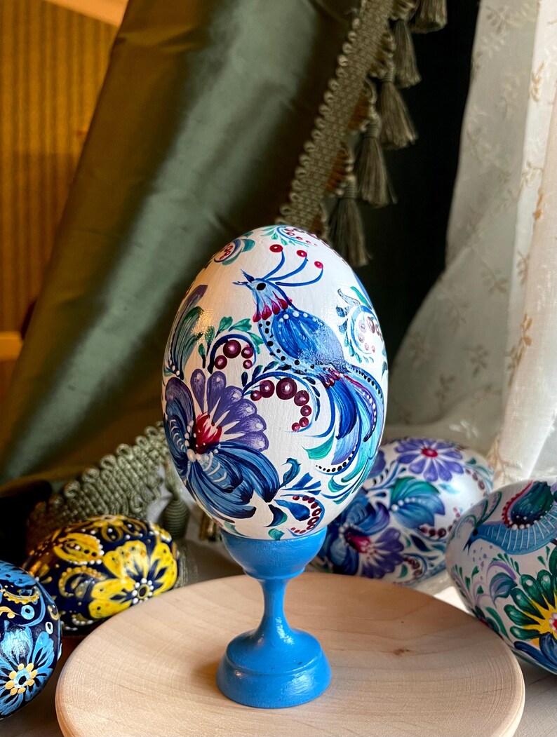 Hand-painted Easter Egg Ornament: Ukrainian Petrykivka Art - Etsy