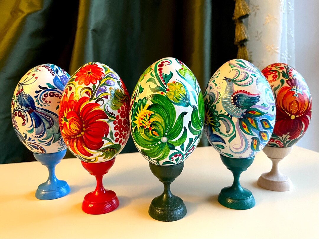 Hand-painted Easter Egg Ornament: Ukrainian Petrykivka Art - Etsy