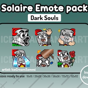 6 Solaire Emote pack | Twitch, Discord, YouTube