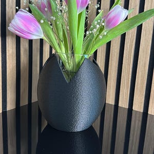 Modern Eggshell Vase I Minimalistische Eierschalen-Vase (STL-Datei) I Osterdeko
