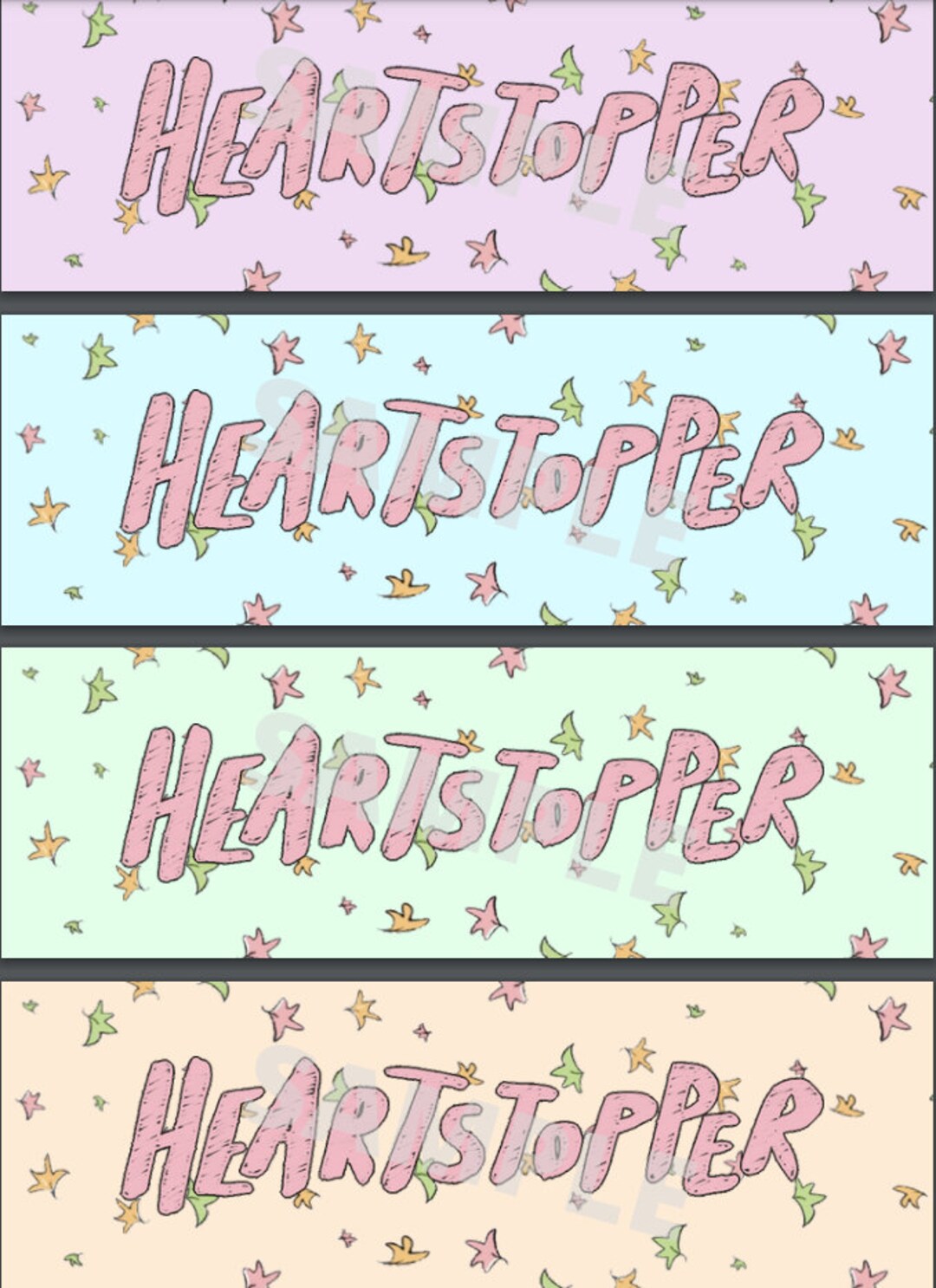 Download And Print 4 Heartstopper Bookmarks Etsy