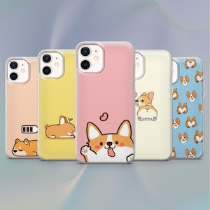 Corgi Cute Aesthetic Phone Case for iPhone 14, 13, 12, 11 Pro, X, XS, XR