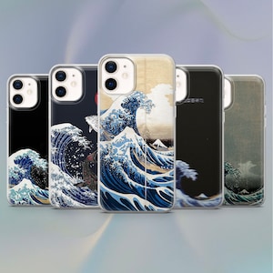 Japanese Asian Style Phone Case for iPhone 14, 13, 12 Pro, XR, Samsung A12, S22, S21, A40, A71, A52, Huawei P40, P50