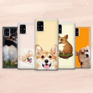 Corgi Aesthetic Cute Phone Case for  Samsung A12, S22, S21, A40, A71, A52, A33, A53, Huawei P40, P50, Google Pixel