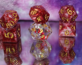 Amy Rose 7 piece dice set dungeons and dragons