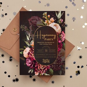 Hogmanay Party Invitation, Holiday Work New Year Party, Instant Download,Editable Xmas Party Invite Template, New Year  Party Invite, C1