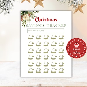 Christmas Savings Tracker Santa Hat,Savings Goal,Christmas Budget,Holiday Challenge,Cash Envelope Saving Challenge,Money Saving Challenge,C1