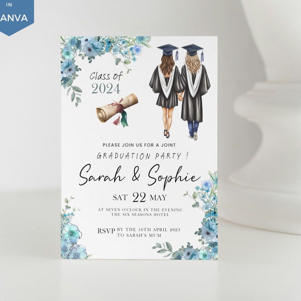 Graduation Invitations Girls Etsy