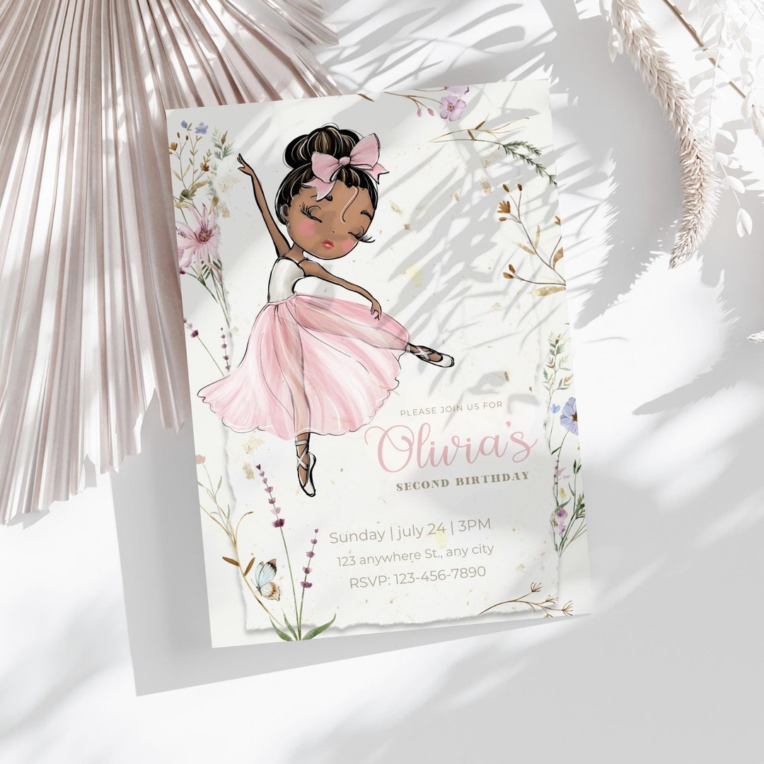 Tarjeta De Cumpleaños Personalizable Para Bailarina – Regalo Único Para Hija, Sobrina O Nieta Que Ama El Baile