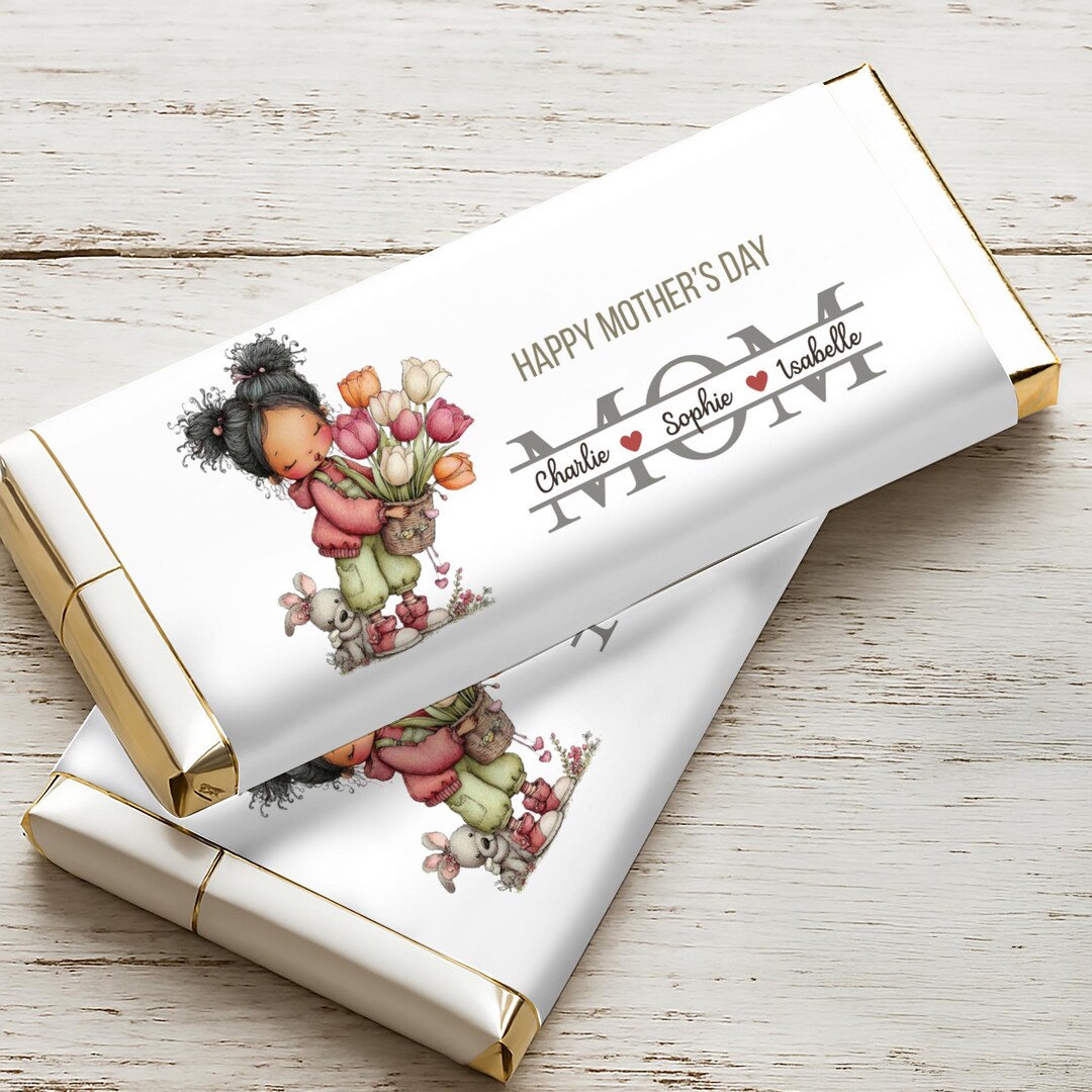 Mother's Day Chocolate Wrapper Template, Personalized Mom Gift, Candy ...