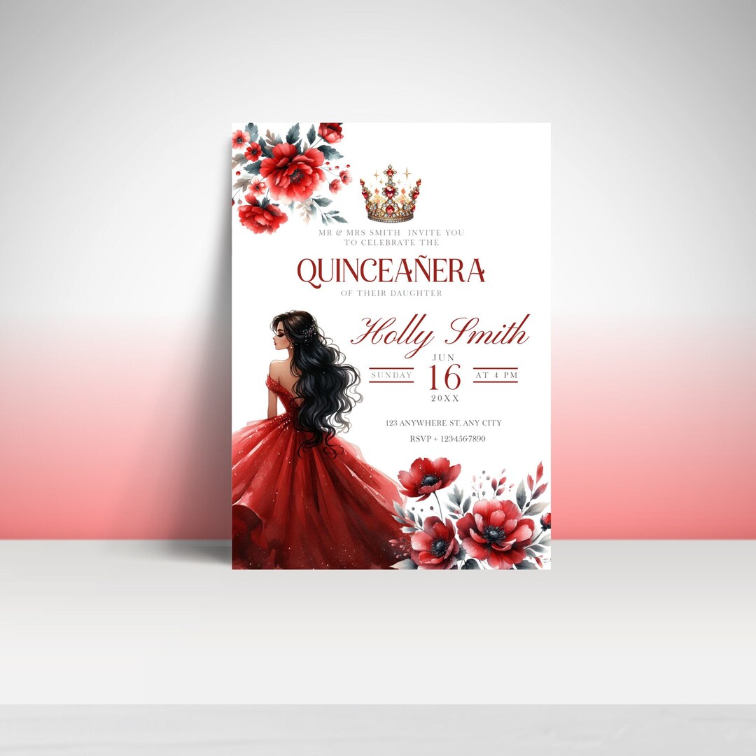 Image 8 for Red Quince Invitation Templates