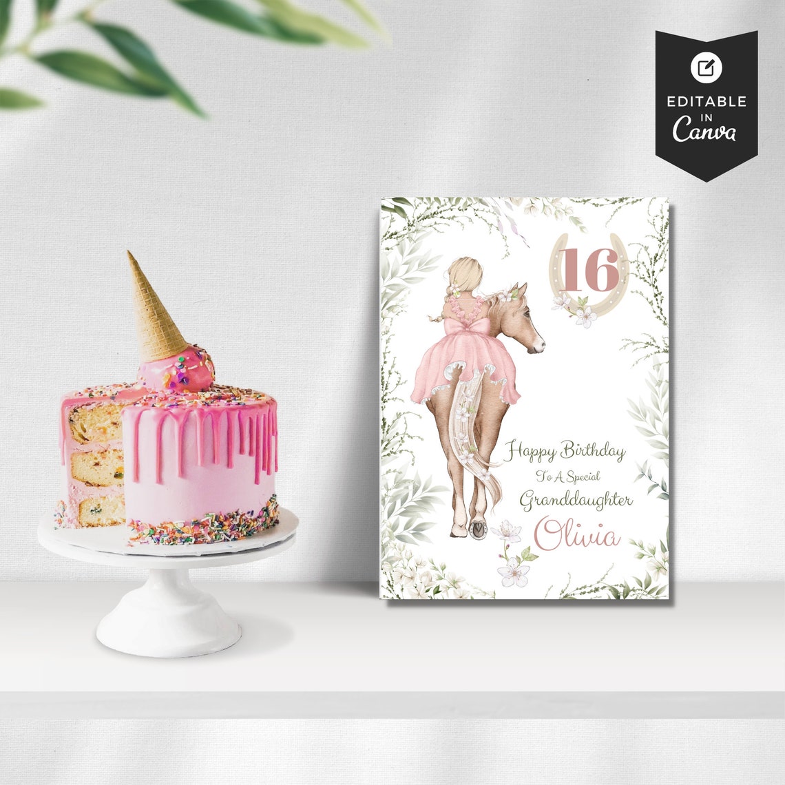 Birthday Cards With Horses Pony Greetings Card Girl 16th - Etsy