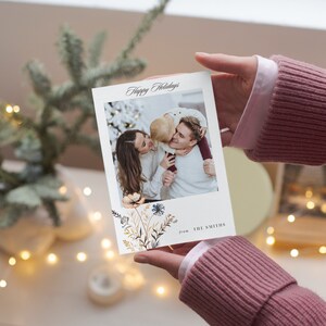 2023 Photo Christmas Card Template: Minimalist Family Holiday (5x7 Printable)