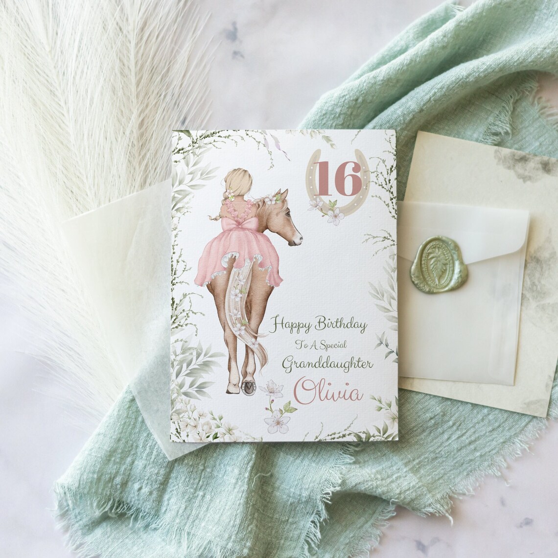 Birthday Cards With Horses Pony Greetings Card Girl 16th - Etsy