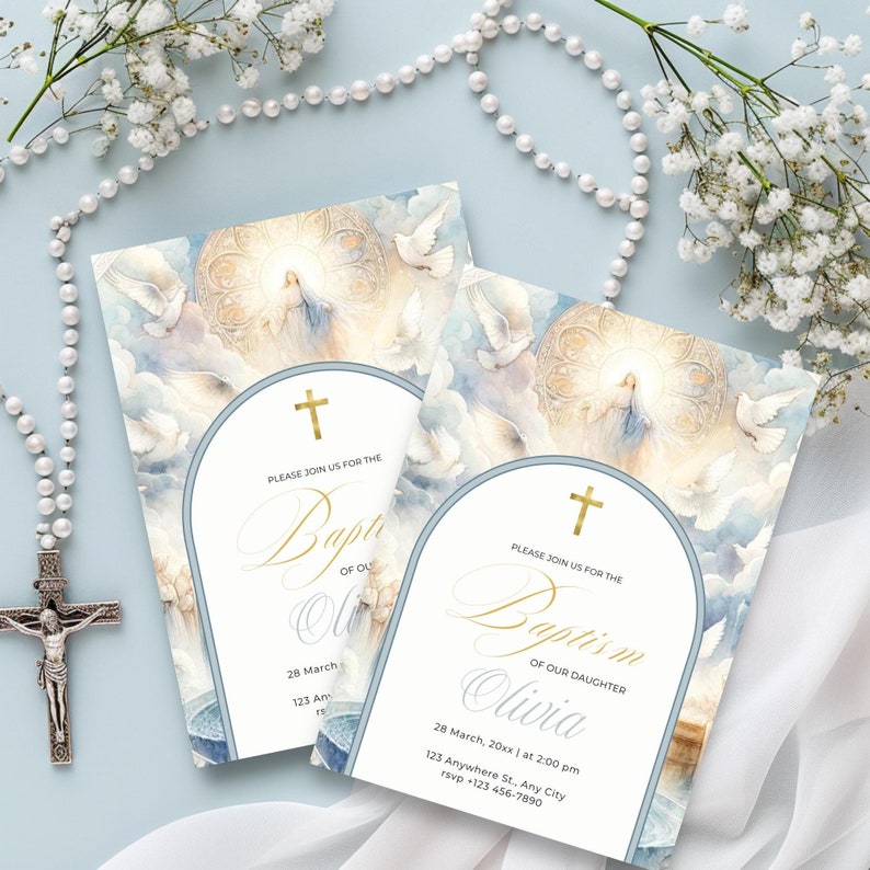 Cartes De Baptême Pour Filles Et Elle – On Your Baptism