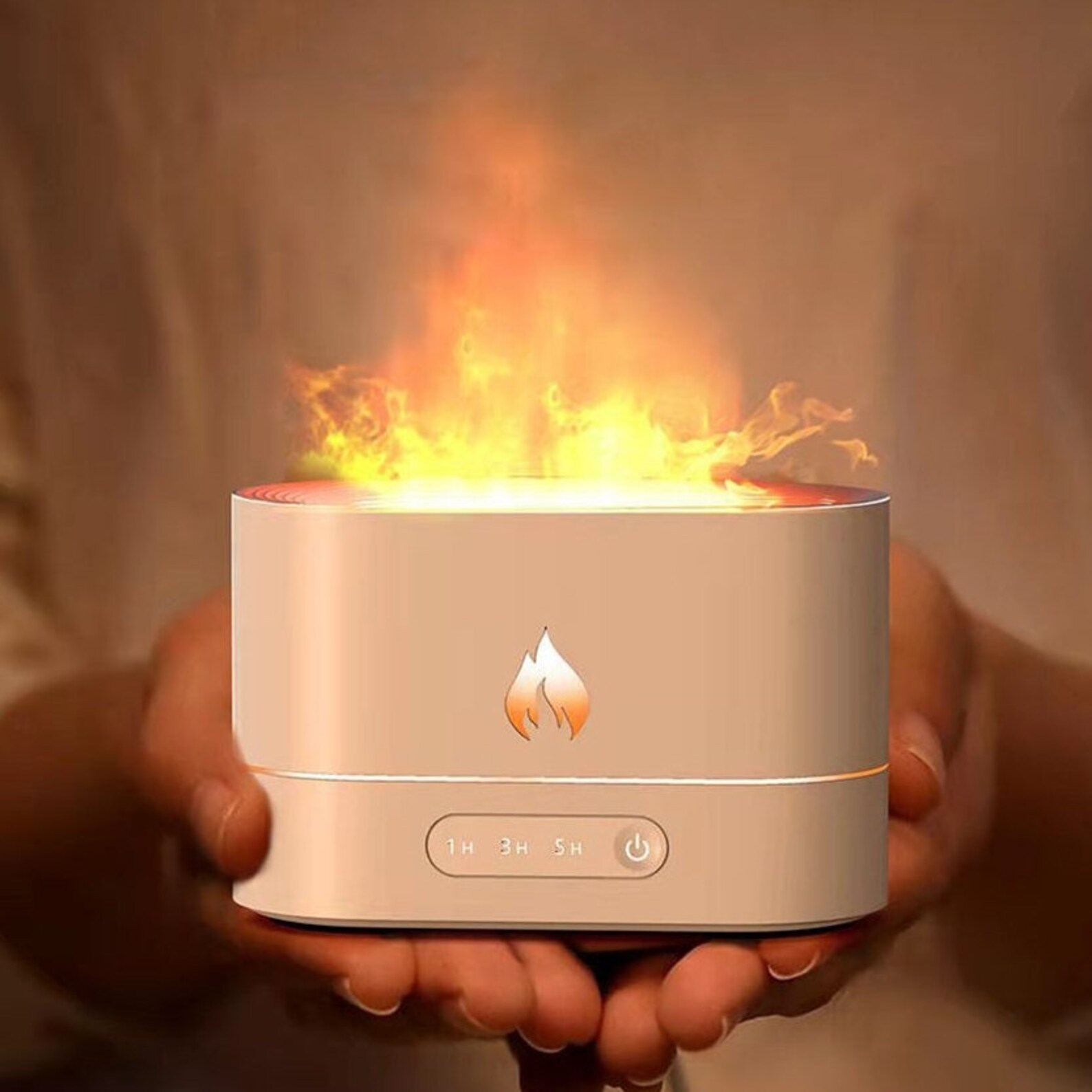 Modern Flame Effect Humidifier LED Lamp Fire Aroma Diffuser Etsy