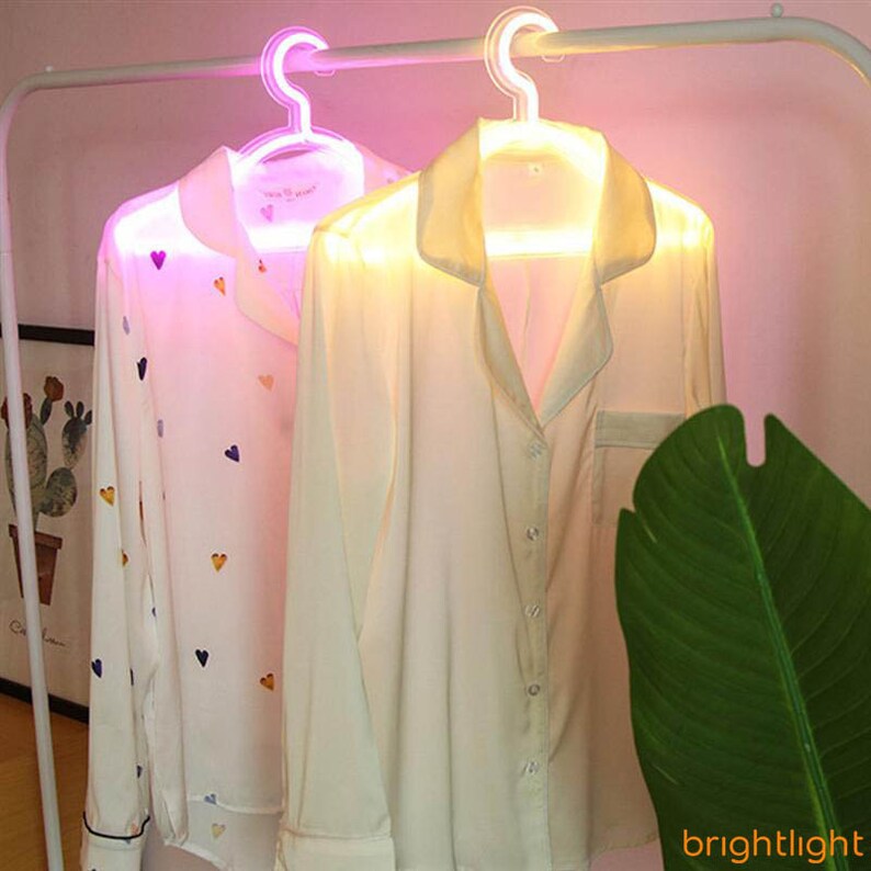 Neon Light Hanger Clothes USB Powered Decorative Store Wall Etsy
