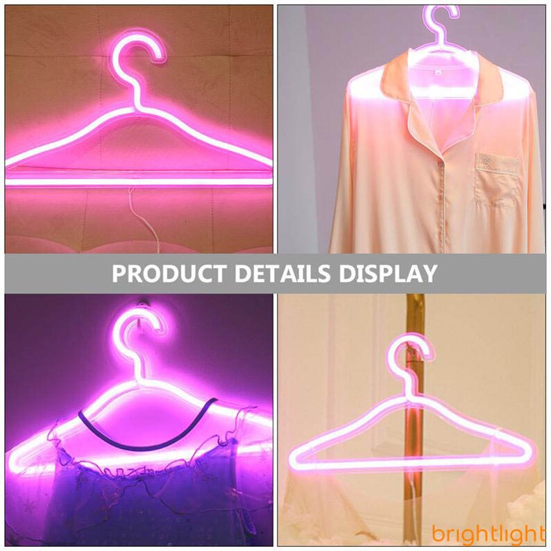 Neon Light Hanger Clothes USB Powered Decorative Store Wall Etsy