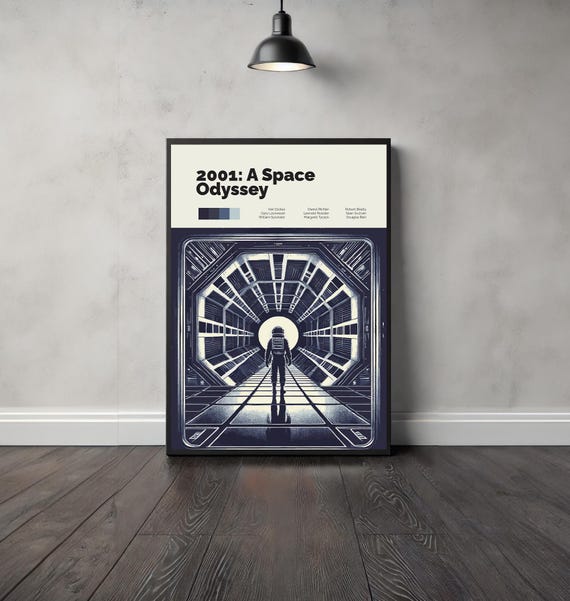 2001: A Space Odyssey Minimalist Poster - Digital Download, Sci-Fi Wall Art for Home Decor