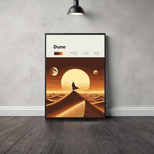 Dune Minimalist Art Poster - Digital Download, Sci-Fi Wall Art for Home Decor