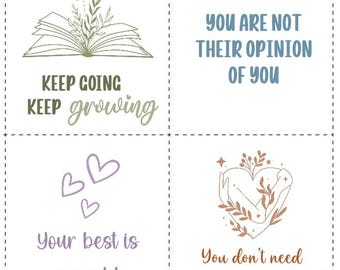 Self-Care Printable Bundle | Mindfulness Journal Pages & Positive Affirmations