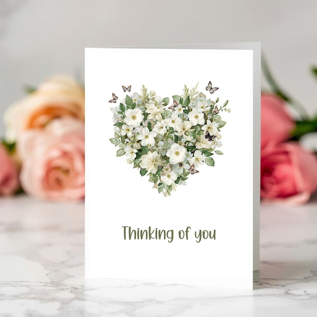 Printable Thinking of You Greeting Card - Digital Download, A4, 5x7 ...