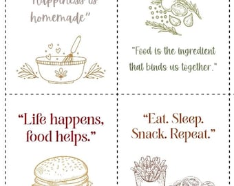 Cartes de citation à thème | Citations de scrapbooking imprimables | Cartes journal numériques PDF