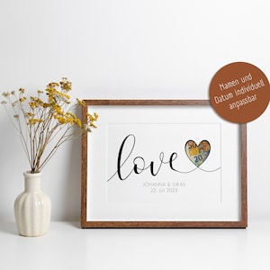 Money gift | Personalizable wedding gift | Last minute wedding gift | heart | Love | DIY template | PDF Instant Download