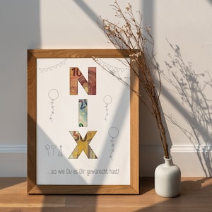 Regalo de dinero para un cumpleaños Idea de regalo de última hora NADA como lo que querías Plantilla DIY regalo de cumpleaños Descarga instantánea en PDF