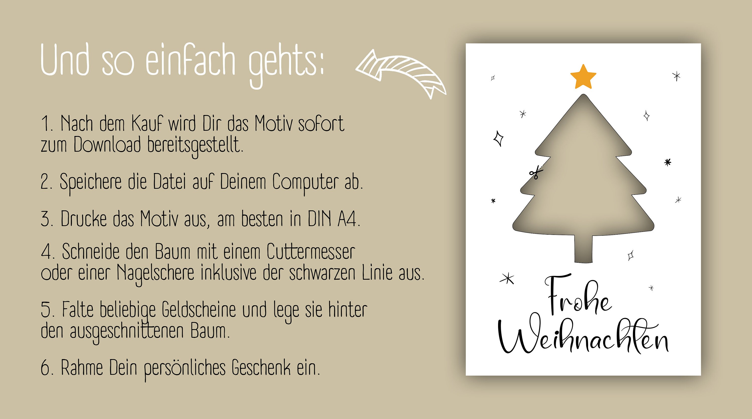 Geldgeschenk Weihnachten Weihnachtsgeschenk Geschenkidee Weihnachtsbaum