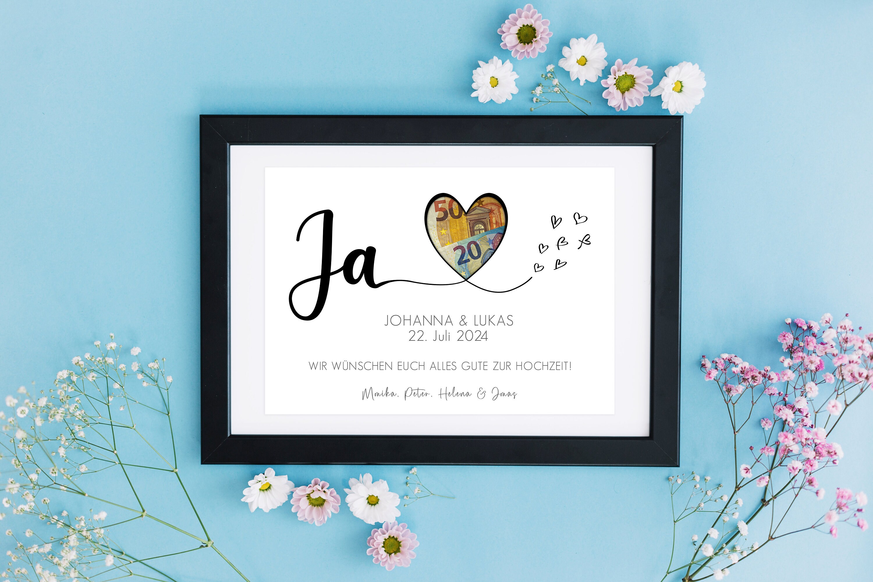 Geldgeschenk zur Hochzeitsgeschenk Personalisierbar Geschenkidee Last