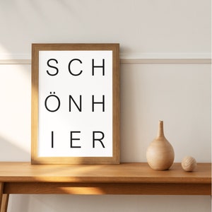 Agréable ici | Affiches | Modèle d'impression | DIN A1-A6 | Affiches | PDF | Impression d’art | Décoration | Accueil | Couloir