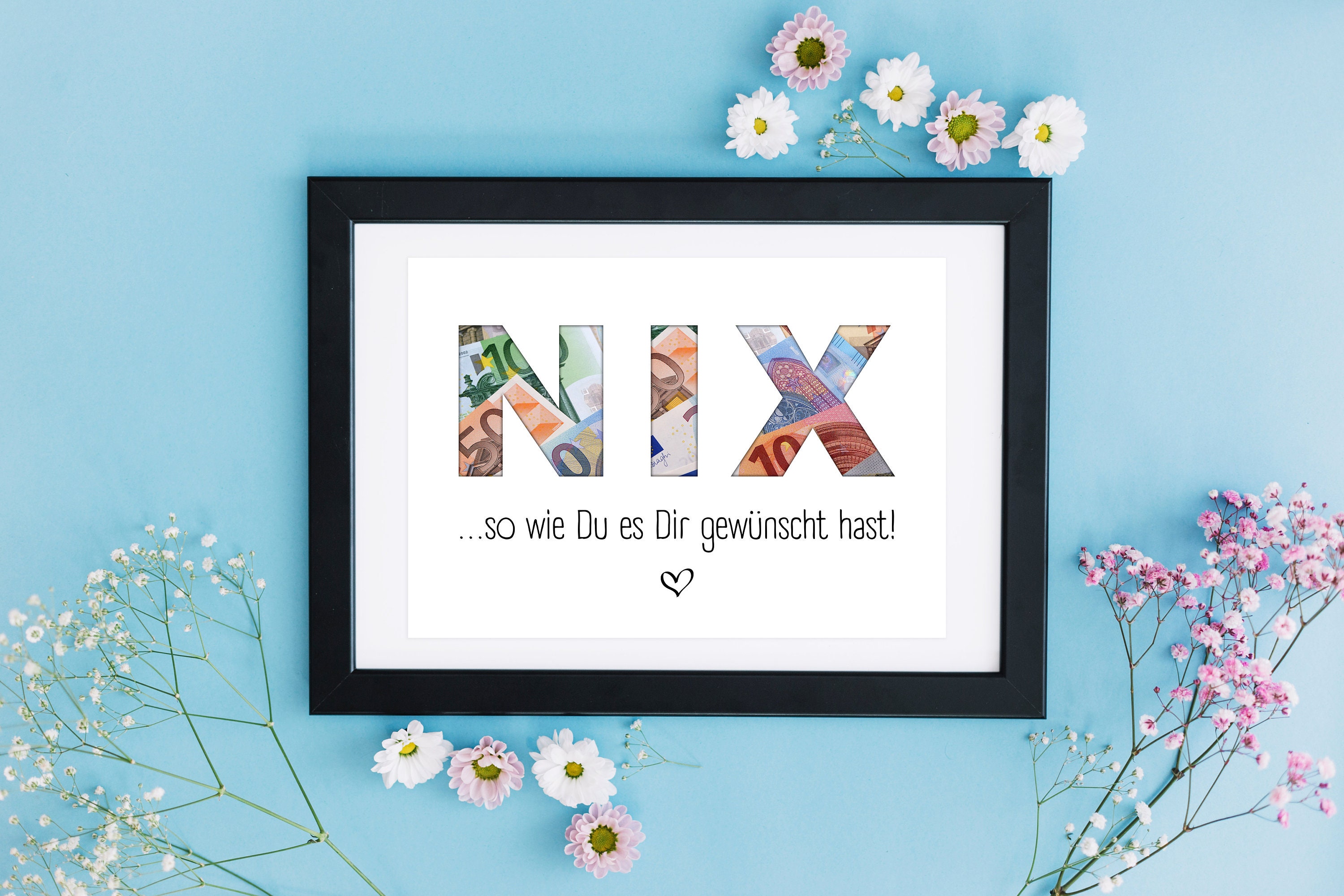 Geldgeschenk Last Minute Geschenk NIX wie Du es Dir gewünscht hast DIY