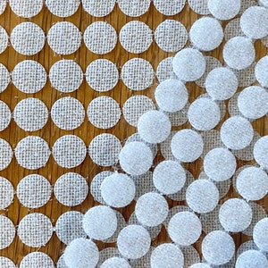 Klett Klebepunkte | 10mm Durchmesser | weiß | Aufkleber | Basteln | DIY | 10 Paare