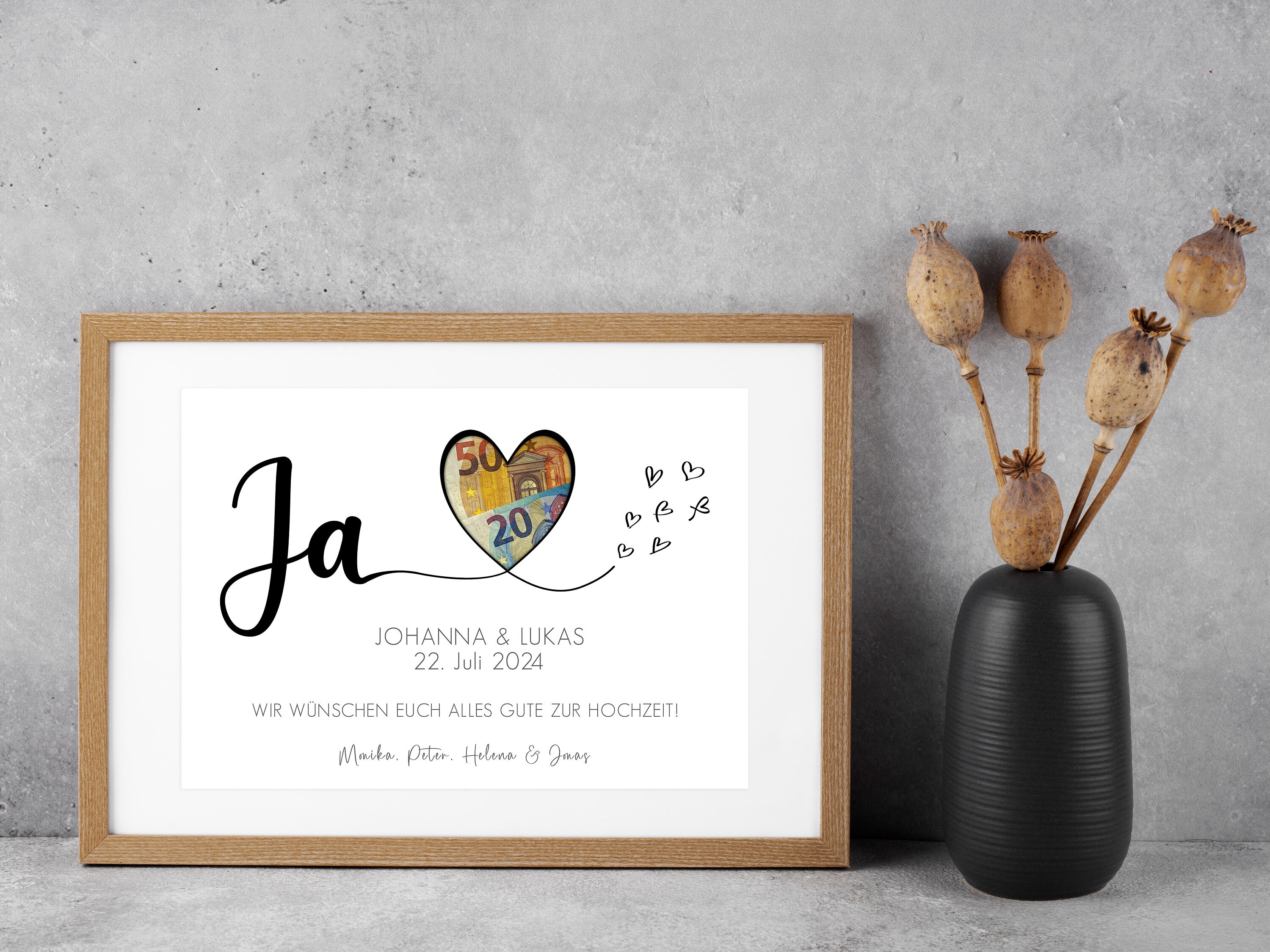 Geldgeschenk zur Hochzeitsgeschenk Personalisierbar Geschenkidee Last
